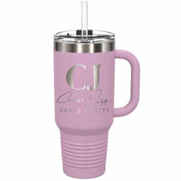 Choose Joy Travel Mug with Handle & Straw Thumbnail
